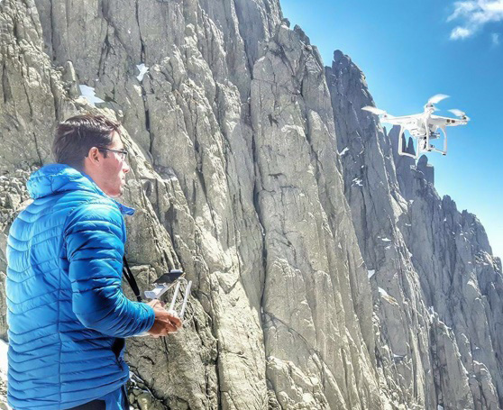 Marc Subirana drone para croquis escalada.