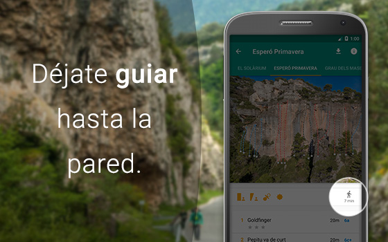 Déjate guiar hasta la pared por la app de Climb Around.